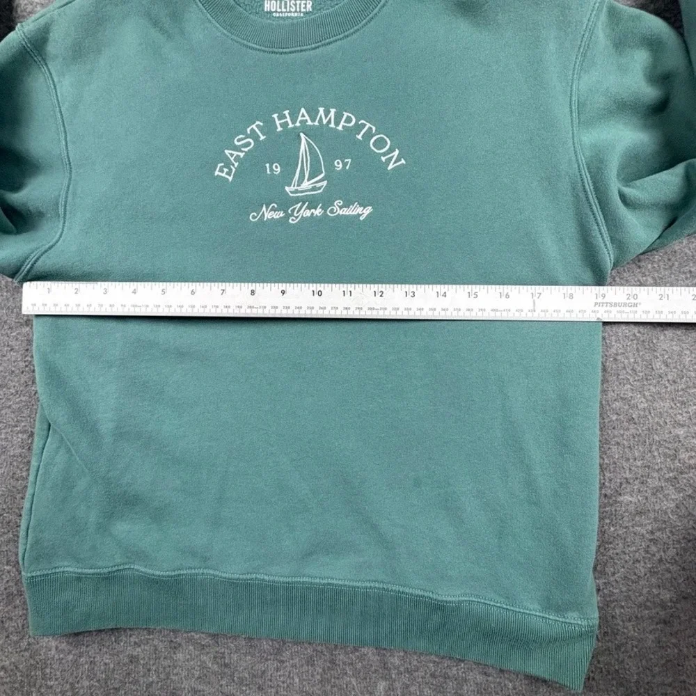 Hollister East Hampton New York Sailing‎ Sweatshirt XXS Crewneck Green Nautical